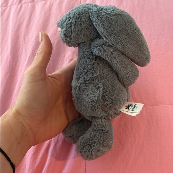 Jellycat Bashful Forest Green Bunny Plush 7 Retired Like new Dark Grey Jelly Cat - Picture 6 of 6